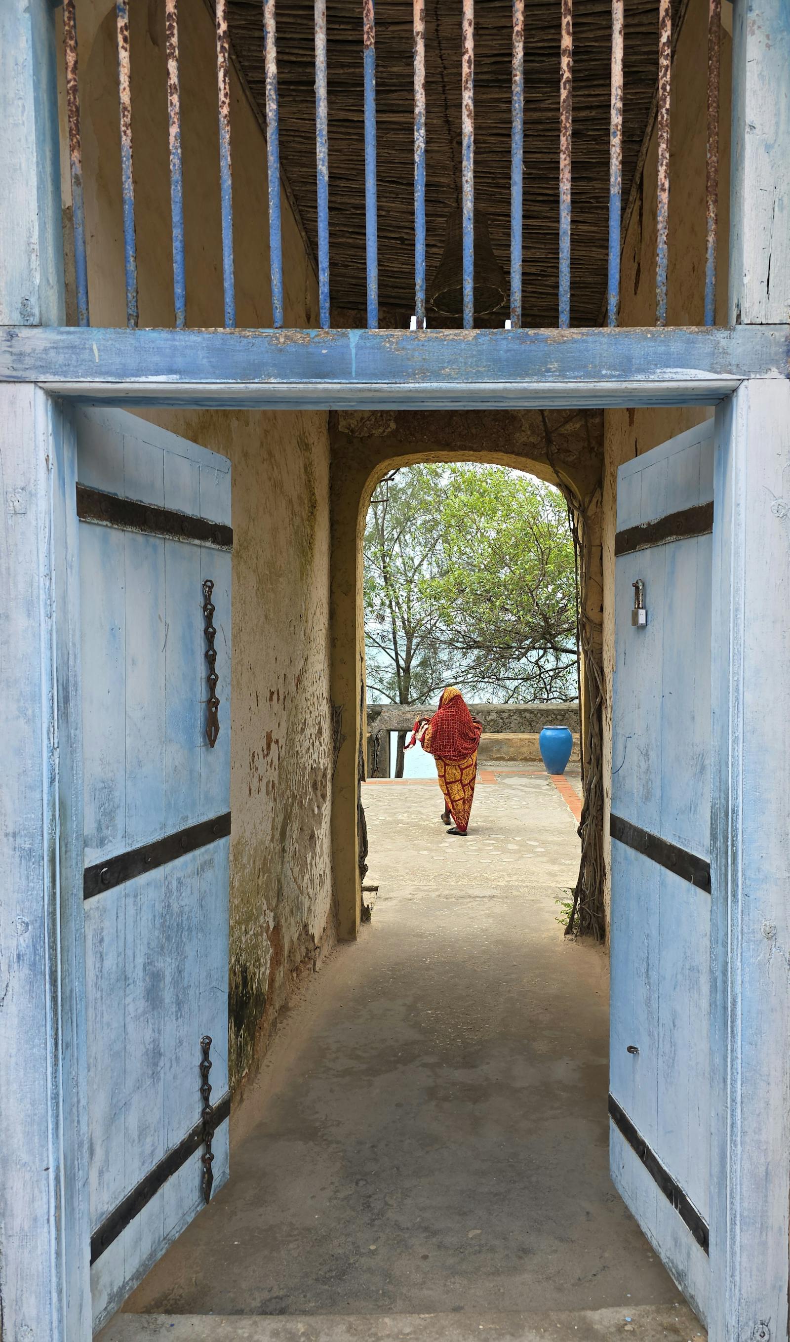 Historic blue doors in Stone Town Zanzibar